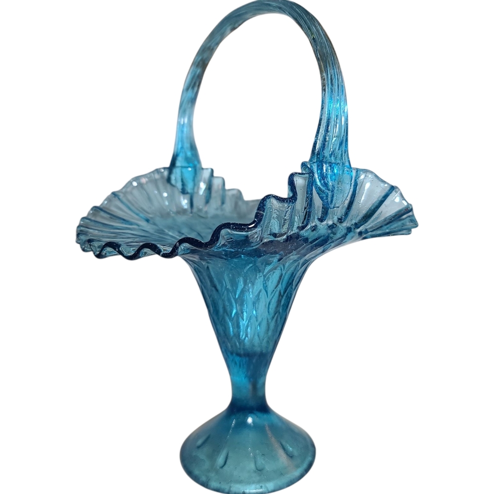 Fenton Light Blue Basket